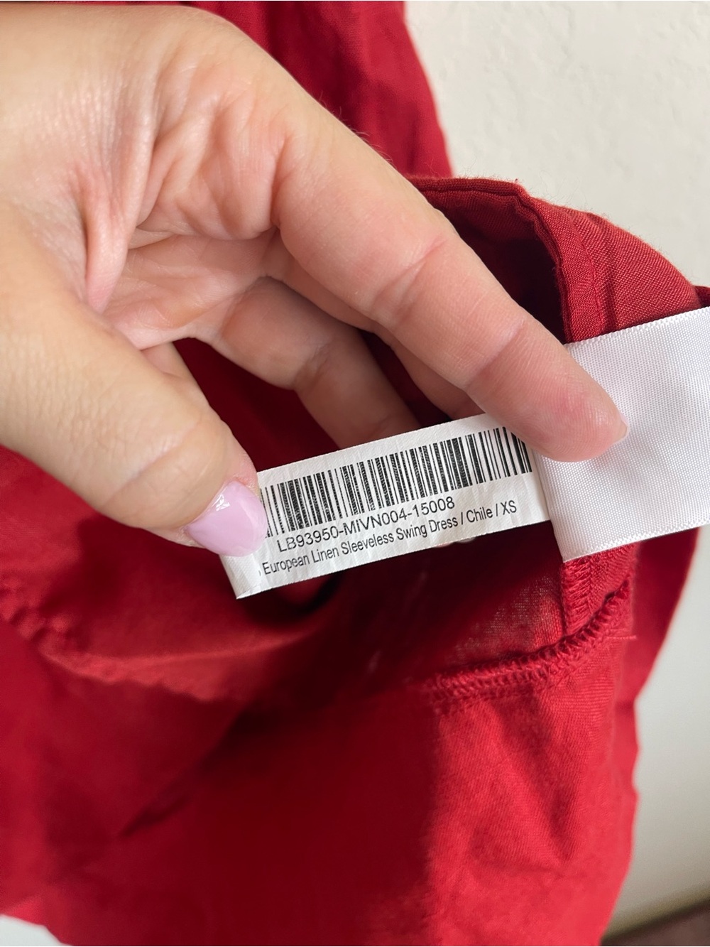 Quince 100% European Linen Sleeveless Swing Dress Chile Red Size XS - Picture 9 of 10